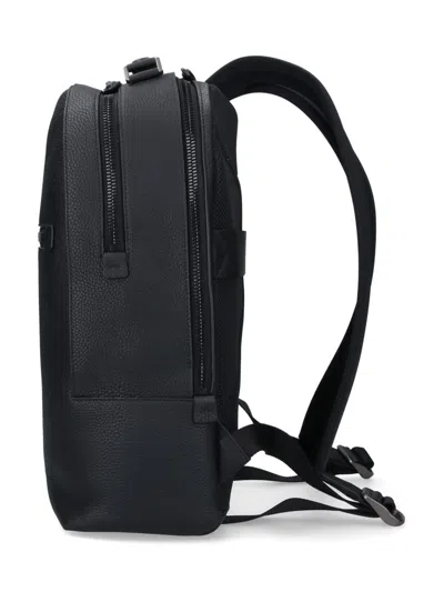 Ferragamo Textured Backpack Adjustable Straps In Black