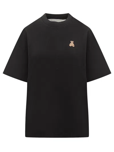 Palm Angels Graphic Teddy Bear Crew Neck T-shirt In Black
