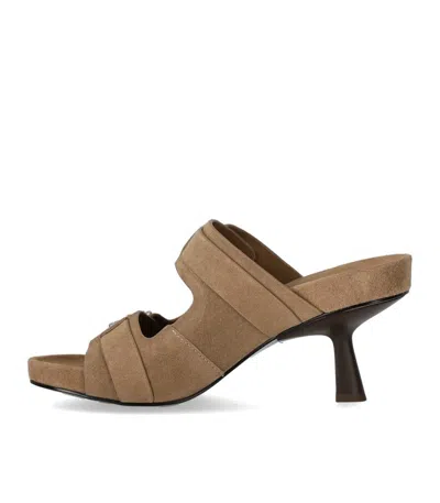 Ash Jewel Hazelnut Heeled Mule In Animal Print