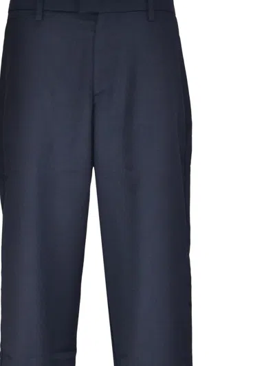 Yan Simmon Stretch-cotton Trousers In Blue