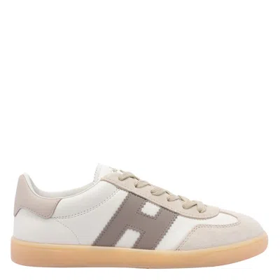 Hogan Cool White Leather Sneakers In Multi