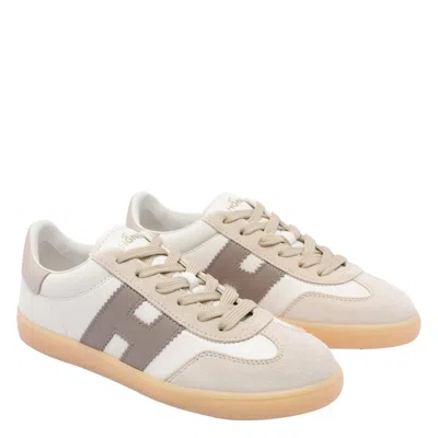 Hogan Cool White Leather Sneakers In Multi