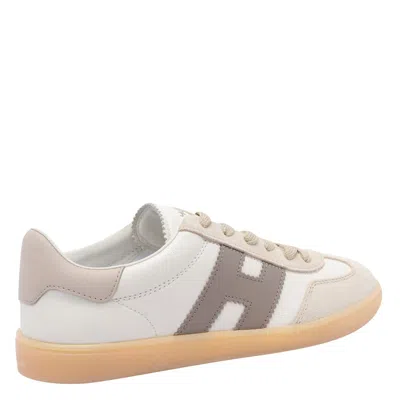Hogan Cool White Leather Sneakers In Multi