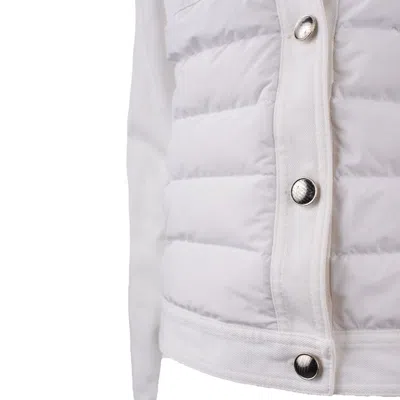 Moorer Denim And Down Jacket In White