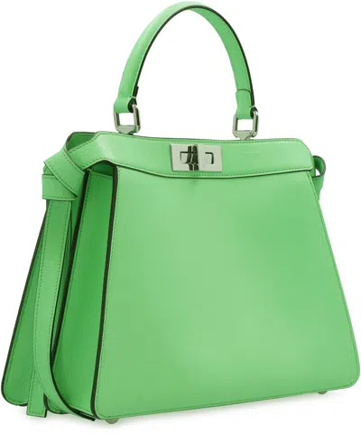 Fendi Peekaboo Iseeu Leather Bag In Green