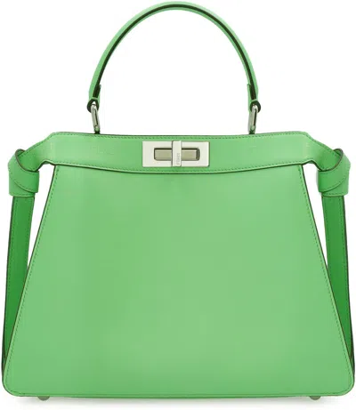 Fendi Peekaboo Iseeu Leather Bag In Green