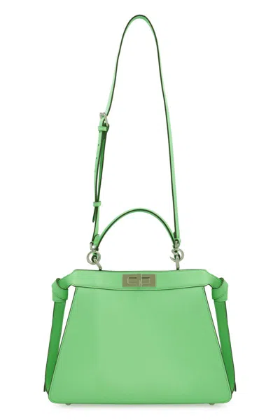 Fendi Peekaboo Iseeu Leather Bag In Green
