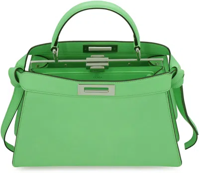 Fendi Peekaboo Iseeu Leather Bag In Green