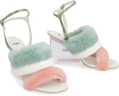 Fendi First Heeled Sandals In Multi