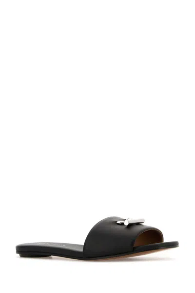 Alexander Mcqueen Mcqueen Arc Flat Slide Sandal In Black