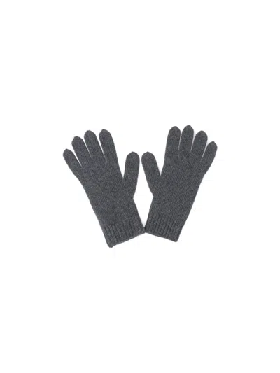 Vivienne Westwood Orb Cashmere Gloves In Gray