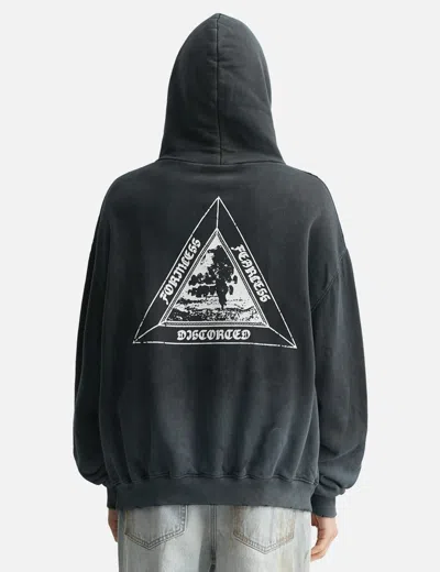 Fragile Club Distorted Triangle Hoodie In Black