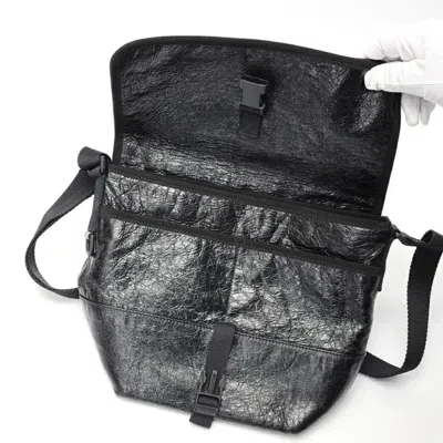 Pre-owned Balenciaga Black Leather Messenger Bag Shoulder Bag ()