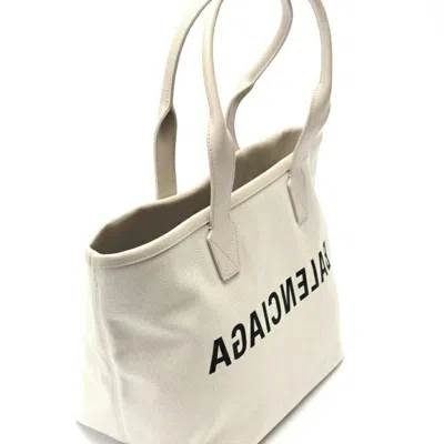 Pre-owned Balenciaga Grayish Canvas Leather Tote Bag ()