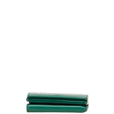 Pre-owned Balenciaga Green Leather Wallet (tri-fold) ()