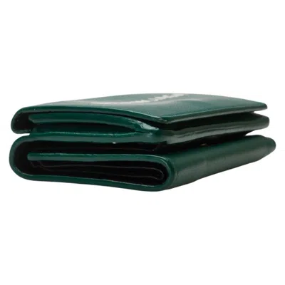Pre-owned Balenciaga Green Leather Wallet (tri-fold) ()