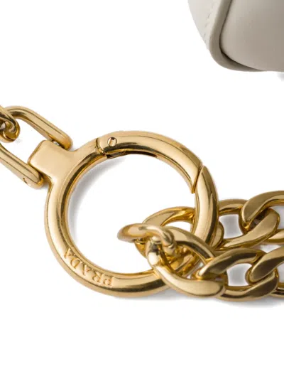 Prada Enchaîné Medium Leather Bag In White