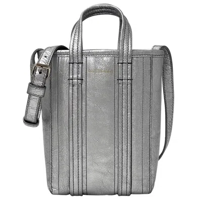 Pre-owned Balenciaga Silver Leather Pouch Shoulder Bag ()