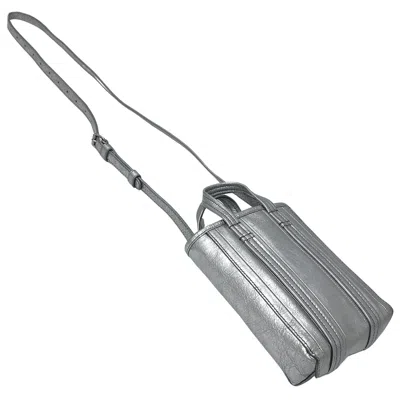 Pre-owned Balenciaga Silver Leather Pouch Shoulder Bag ()
