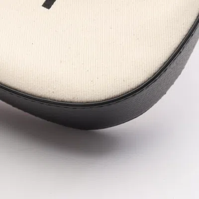 Pre-owned Bally Black Ivory Canvas Leather Shoulder Bag () In Multi