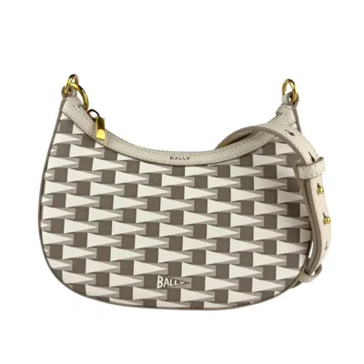 Pre-owned Bally Brown Off-white Pvc Leather Shoulder Bag () In Multi