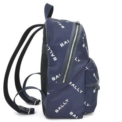 Pre-owned Bally Navy Nylon Backpack () In Blue