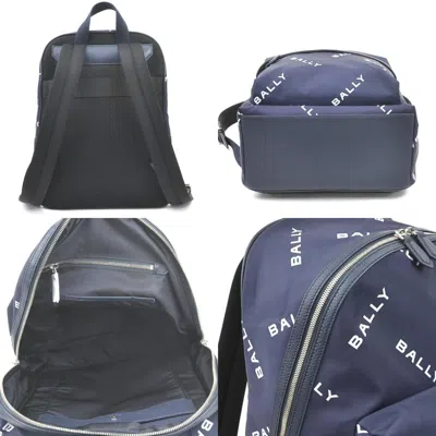Pre-owned Bally Navy Nylon Backpack () In Blue