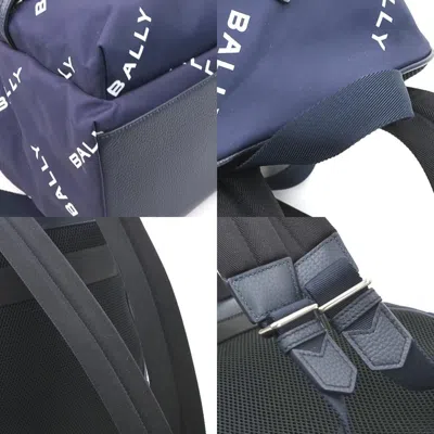 Pre-owned Bally Navy Nylon Backpack () In Blue
