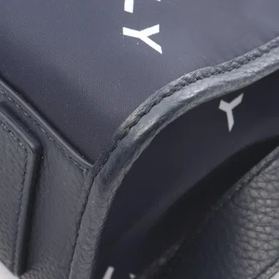 Pre-owned Bally Navy Nylon Leather Shoulder Bag () In Blue