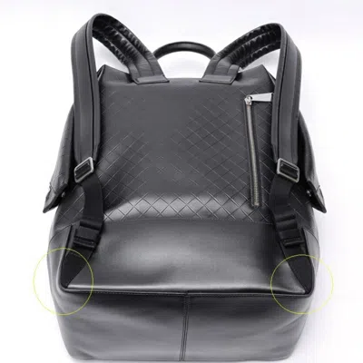 Pre-owned Bottega Veneta Black Intrecciato Backpack ()