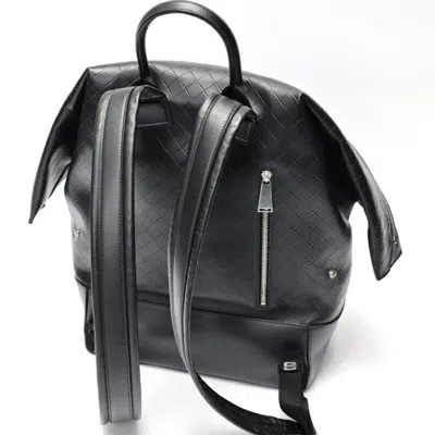 Pre-owned Bottega Veneta Black Intrecciato Backpack ()