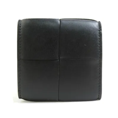 Pre-owned Bottega Veneta Black Leather Coin Purse/coin Case ()