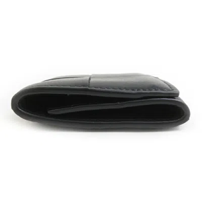 Pre-owned Bottega Veneta Black Leather Coin Purse/coin Case ()