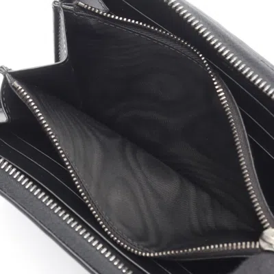 Pre-owned Bottega Veneta Black Leather Long Wallet (bi-fold) ()