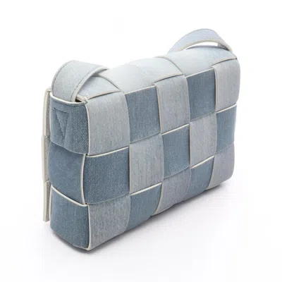 Pre-owned Bottega Veneta Blue Denim Shoulder Bag ()