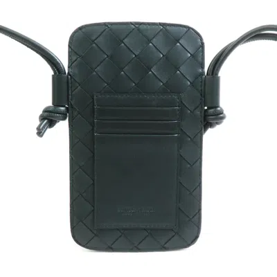 Pre-owned Bottega Veneta Dark Green Leather Pouch Shoulder Bag ()