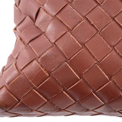 Pre-owned Bottega Veneta Intrecciato Brown Leather Shoulder Bag ()