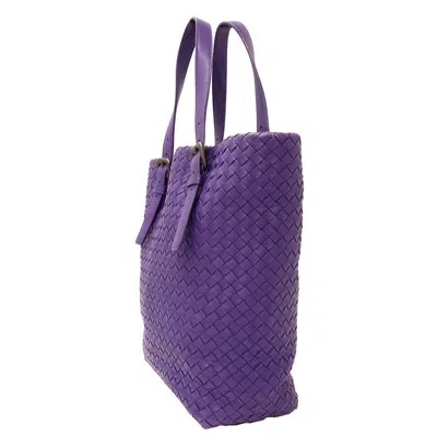 Pre-owned Bottega Veneta Purple Leather Tote Bag ()