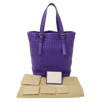 Pre-owned Bottega Veneta Purple Leather Tote Bag ()
