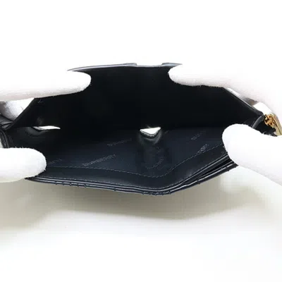 Pre-owned Burberry Black Leather Wallet (tri-fold) ()
