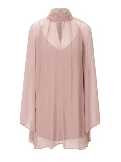 Staud Esther Mini Dress In Taupe In Pink