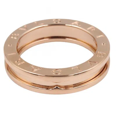 Pre-owned Bvlgari Gold Pink Gold (18k) Band Ring ()