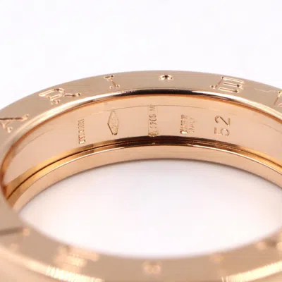 Pre-owned Bvlgari Gold Pink Gold (18k) Band Ring ()