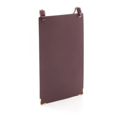 Pre-owned Cartier Bordeaux Leather Shoulder Bag () In Burgundy