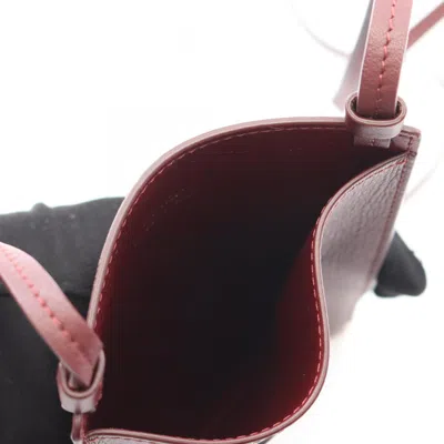 Pre-owned Cartier Bordeaux Leather Shoulder Bag () In Burgundy