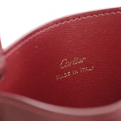 Pre-owned Cartier Bordeaux Leather Shoulder Bag () In Burgundy