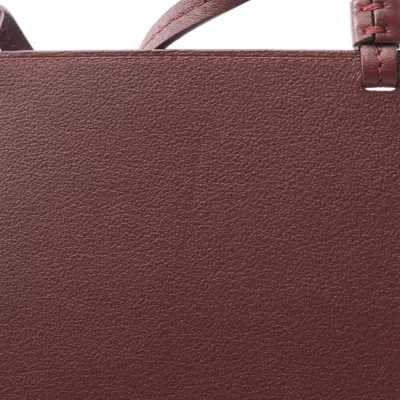 Pre-owned Cartier Bordeaux Leather Shoulder Bag () In Burgundy