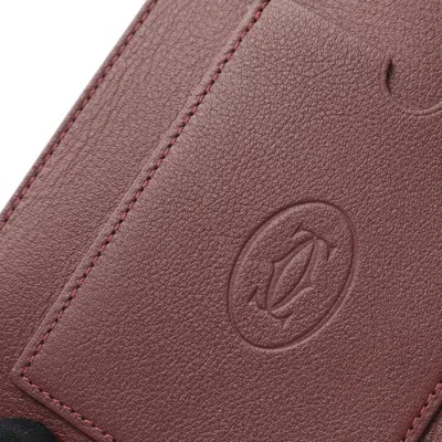 Pre-owned Cartier Bordeaux Leather Shoulder Bag () In Burgundy