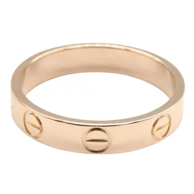 Pre-owned Cartier Gold Pink Gold (18k) Band Ring ()