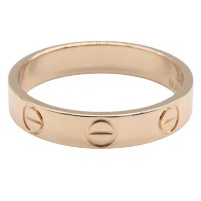 Pre-owned Cartier Gold Pink Gold (18k) Band Ring ()